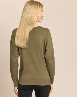 Pullover mit Pointelle-Verzierung
