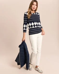 Pullover mit Raute-Ajour-Muster