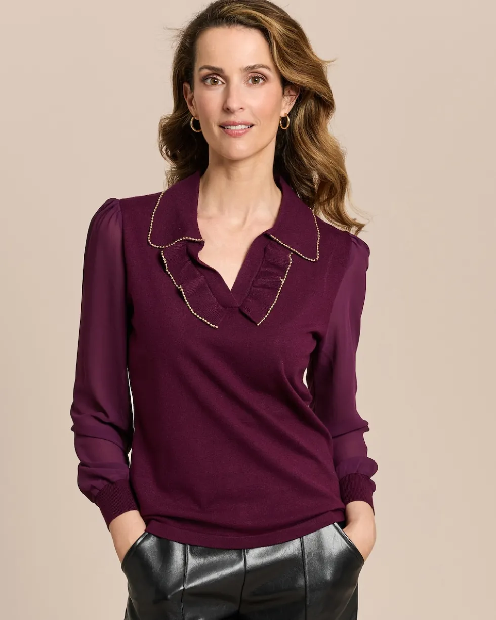 Pullover mit Rüschen