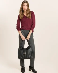 Pullover mit Schleife am Ausschnitt