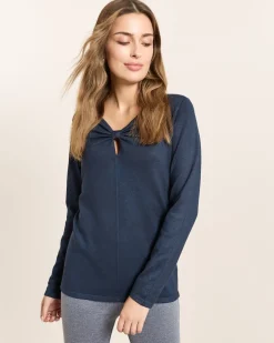 Pullover mit Schleife am Ausschnitt