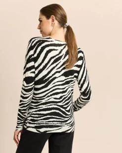 Pullover mit Skizze und Animalprint