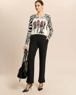 Pullover mit Skizze und Animalprint