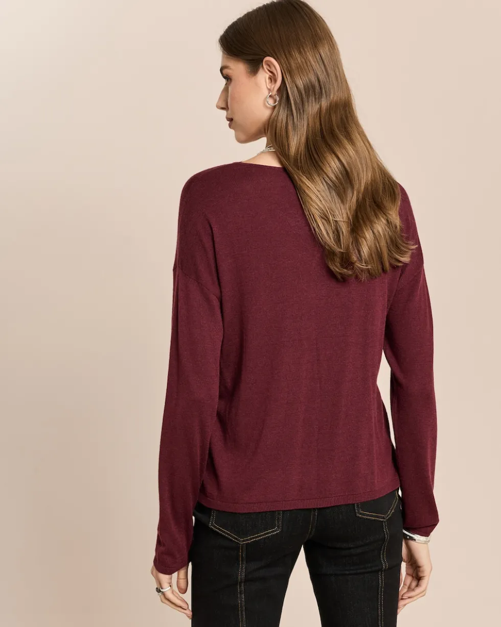 Pullover mit Spitze und Cashmere