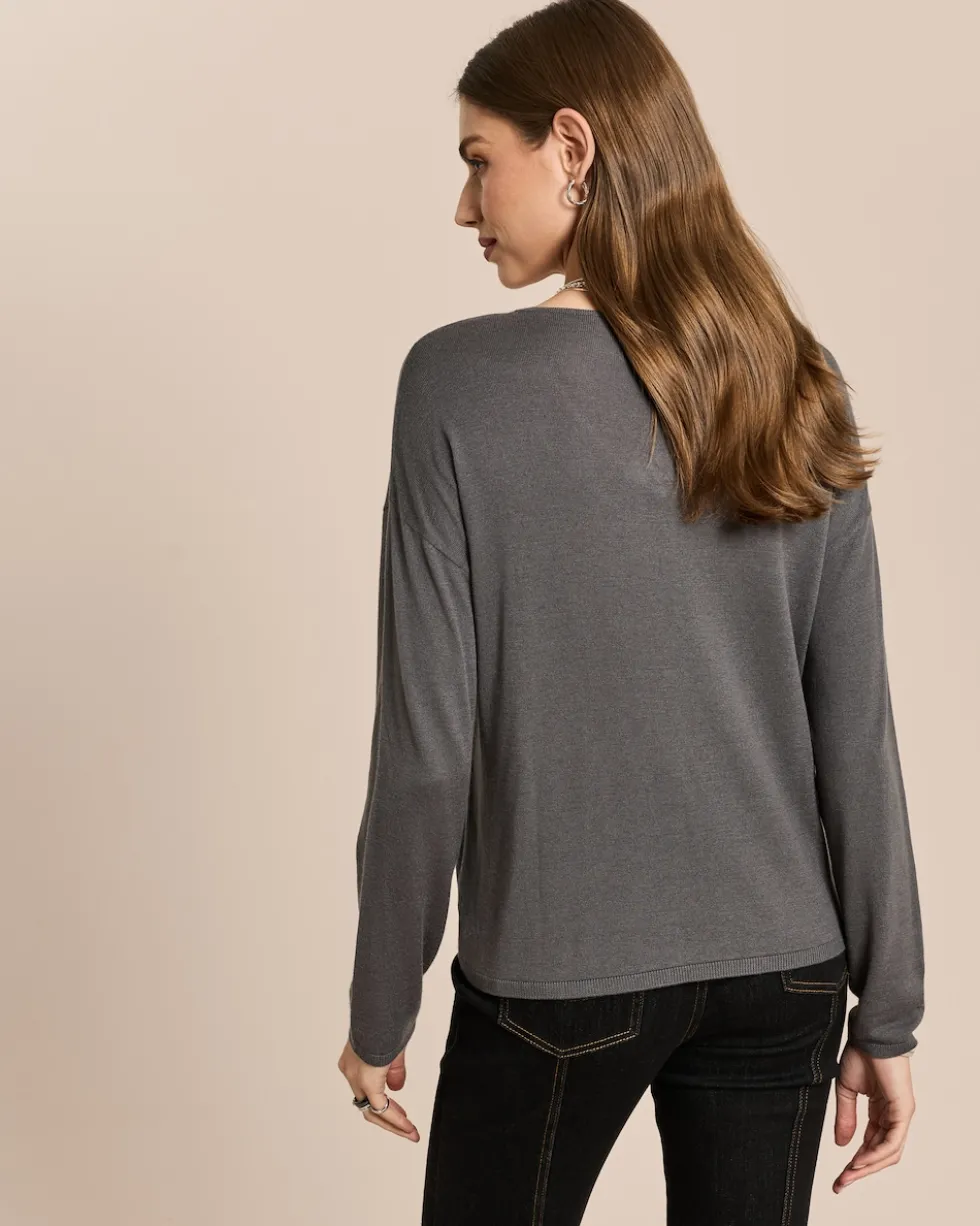 Pullover mit Spitze und Cashmere
