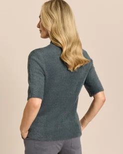 Pullover mit Stehkragen und halbem Arm