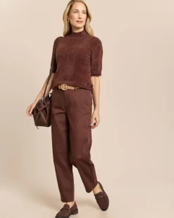 Pullover mit Stehkragen und halbem Arm