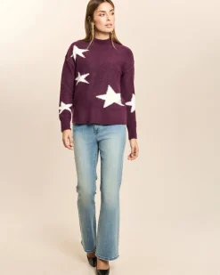 Pullover mit Stern-Intarsien