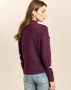 Pullover mit Stern-Intarsien