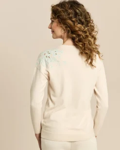 Pullover mit Stickerei und Pailletten