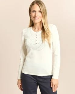 Pullover mit Strass-Ketten