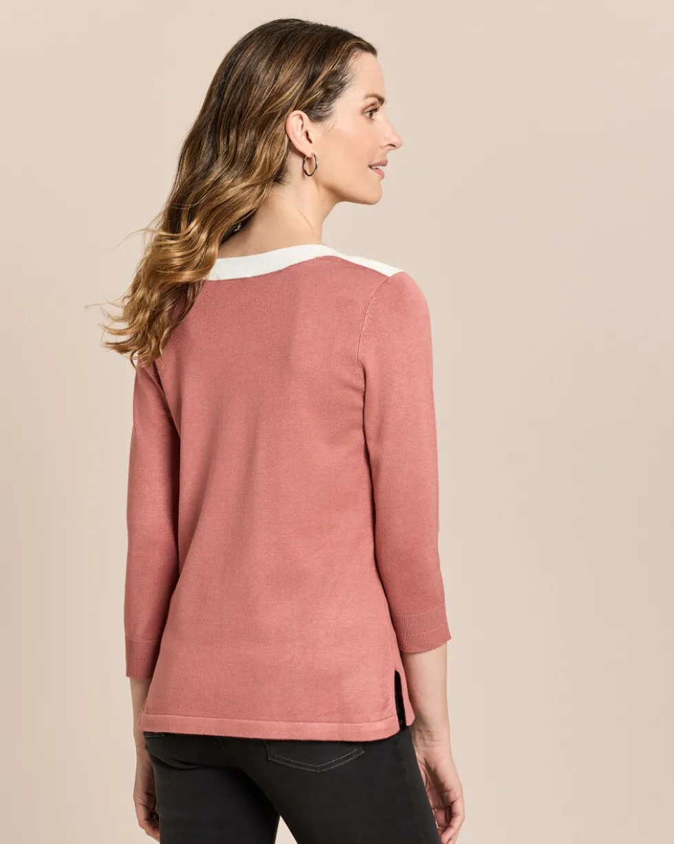 Pullover mit U-Boot-Ausschnitt