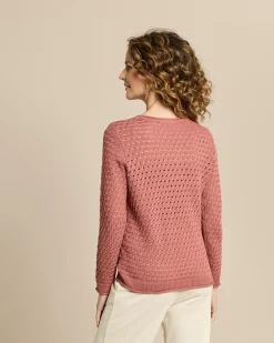 Pullover mit Zopf-Ajour-Muster