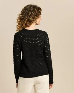 Pullover mit Zopf-Ajour-Muster