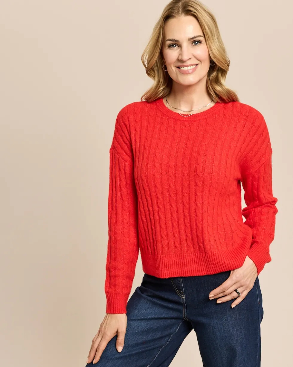 Pullover mit Zopfmuster
