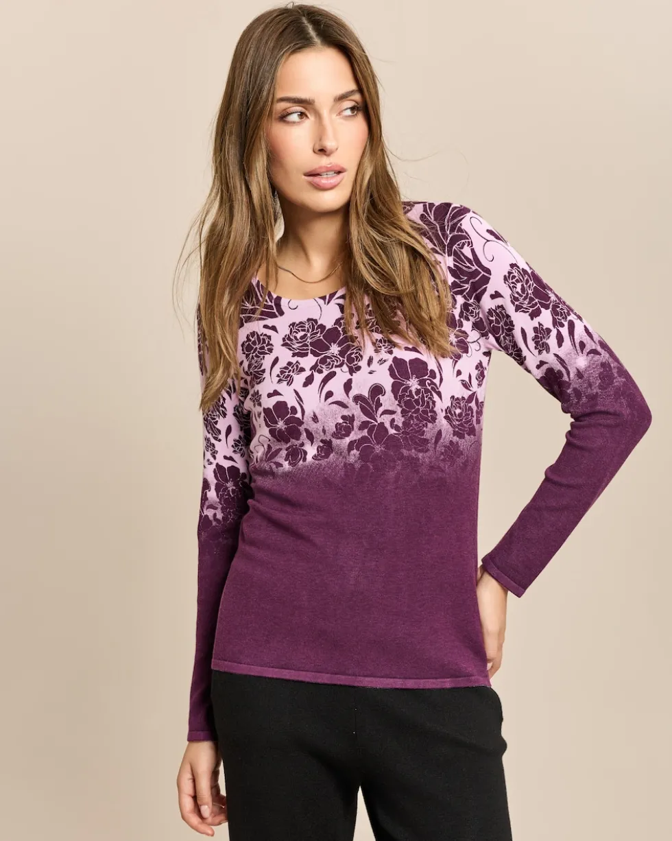 Pullover mit zweifarbigem Druck