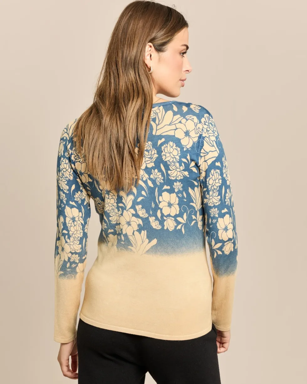 Pullover mit zweifarbigem Druck