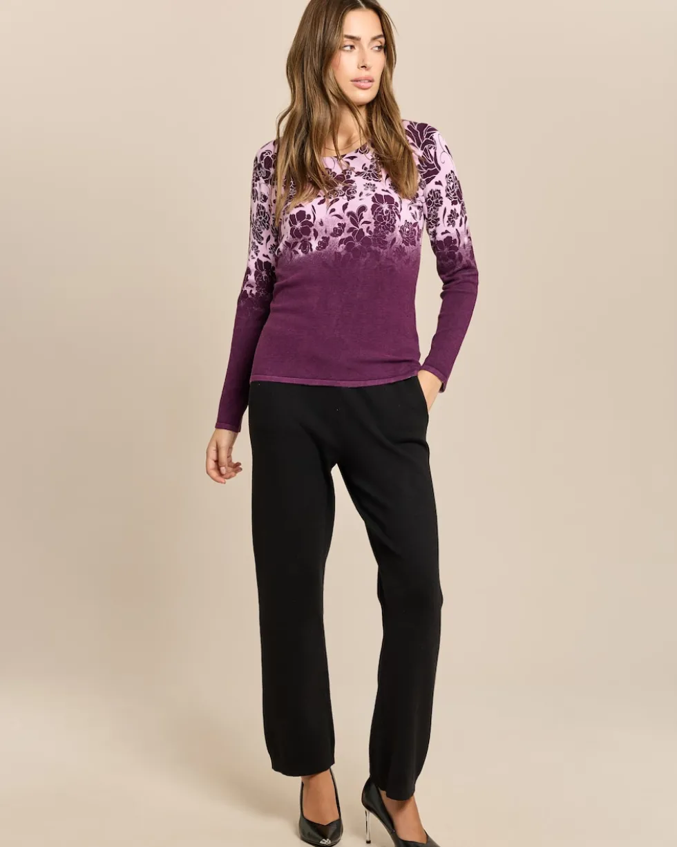Pullover mit zweifarbigem Druck