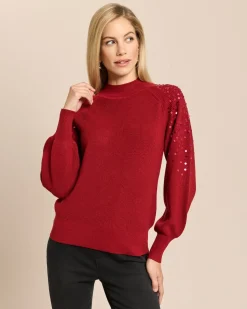 Pullover Patentstrick mit Pailletten