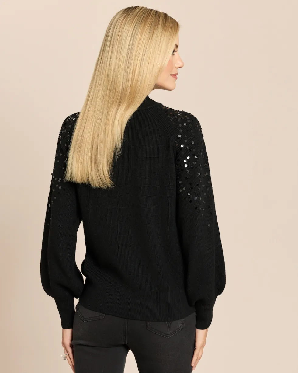 Pullover Patentstrick mit Pailletten
