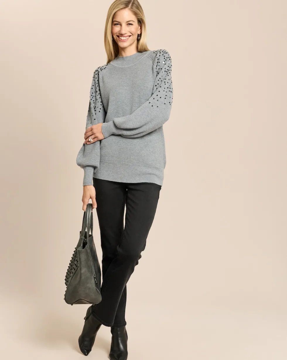 Pullover Patentstrick mit Pailletten