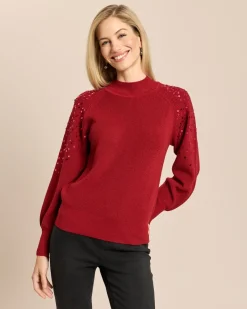 Pullover Patentstrick mit Pailletten