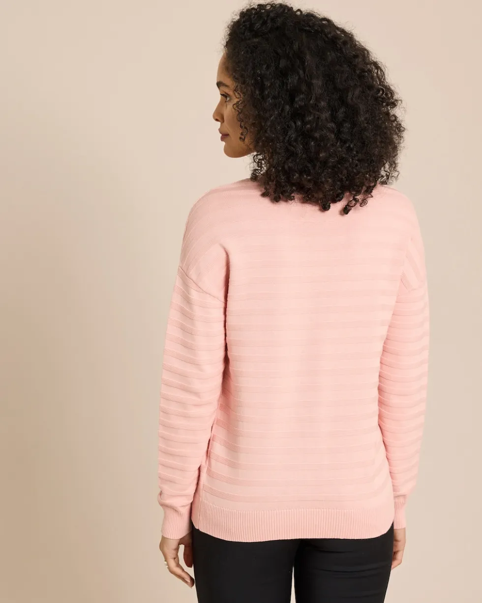 Pullover Supima Cotton Streifen tonal