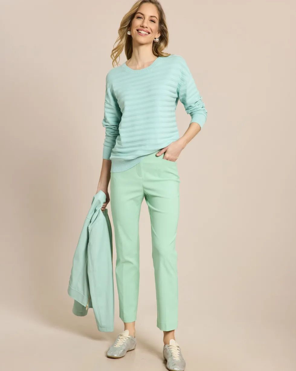Pullover Supima Cotton Streifen tonal