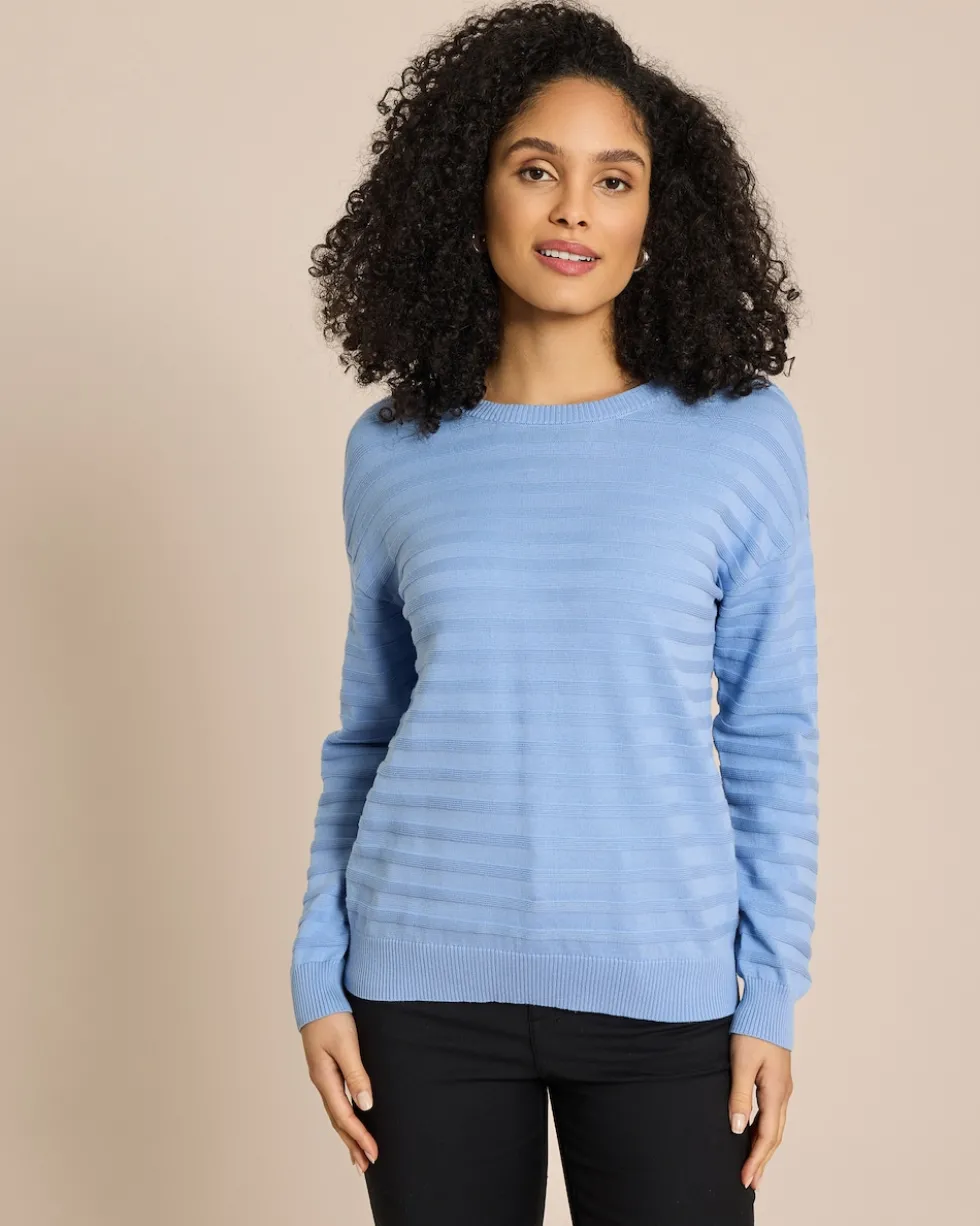 Pullover Supima Cotton Streifen tonal