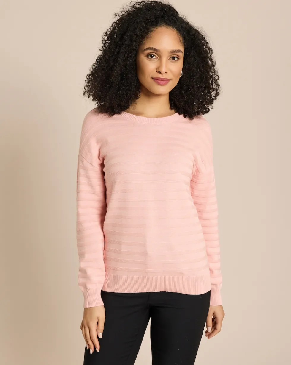 Pullover Supima Cotton Streifen tonal