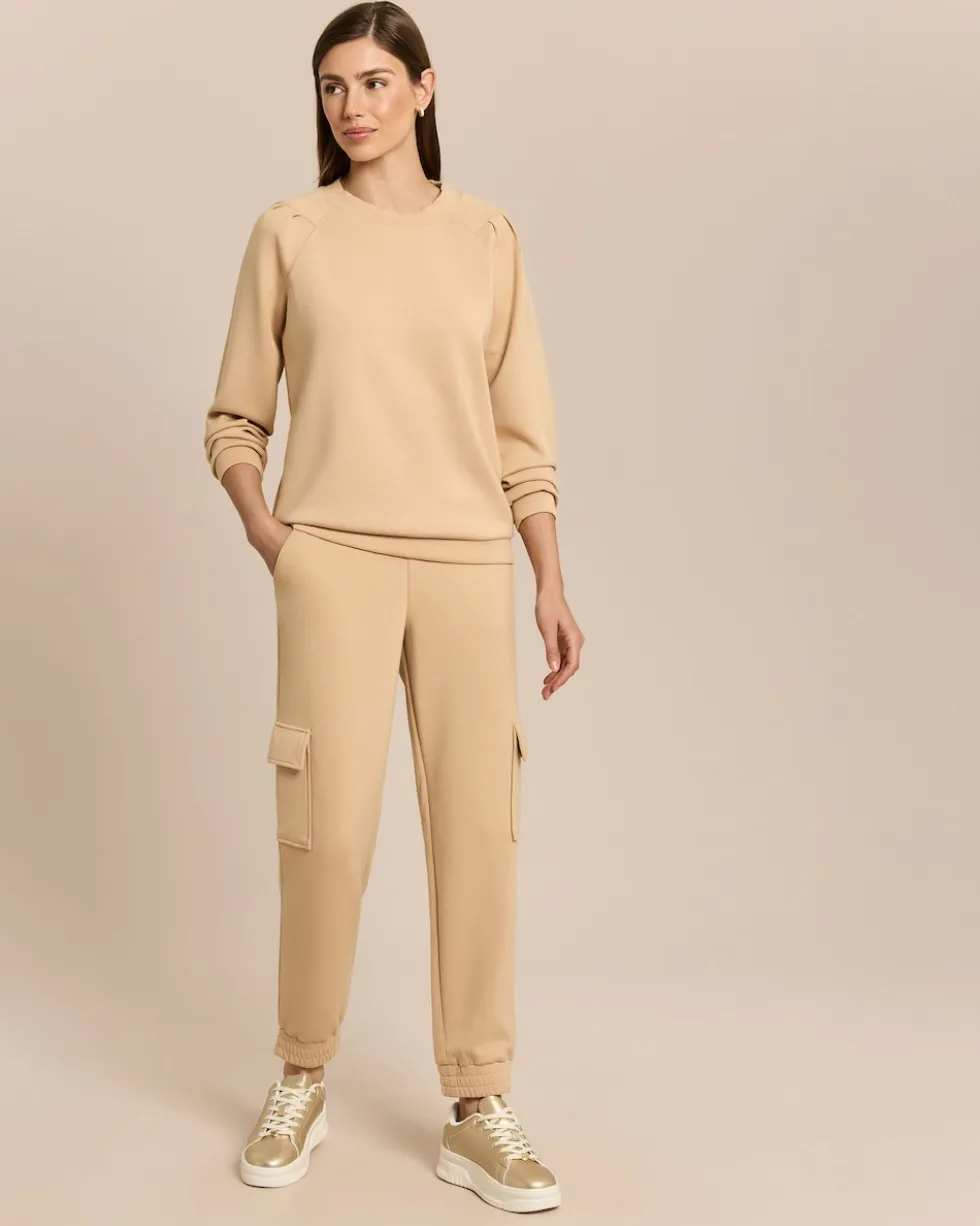 Relaxed Fit Cargohose aus Jersey