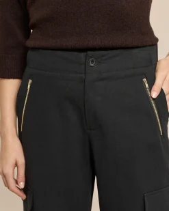 Relaxed Fit Hose mit Zipperdetails