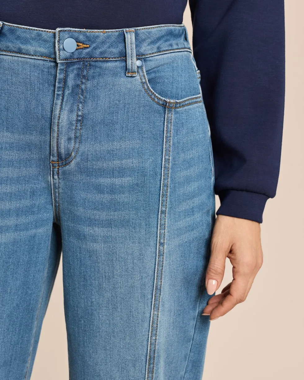 Relaxed Jeans mit Stickerei