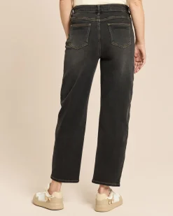 Relaxed Jeans mit Stickerei