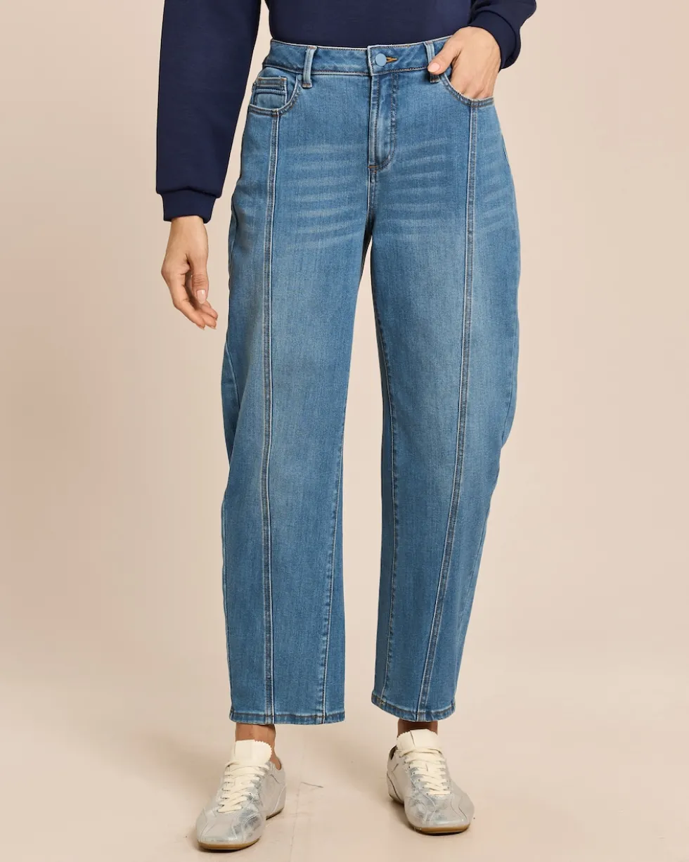 Relaxed Jeans mit Stickerei