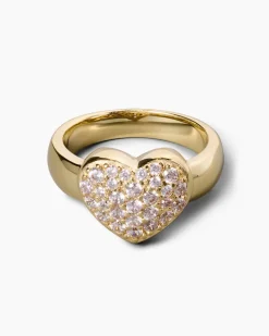 Ring in Herzform mit Zirkonia