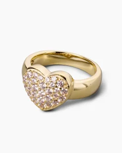 Ring in Herzform mit Zirkonia