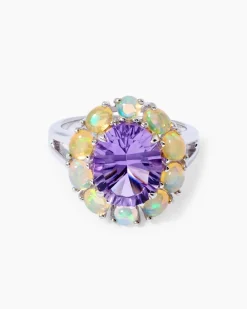 Ring mit Amethyst & Opal