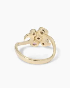 Ring mit Amethyst, Rhodolith & Tansanit