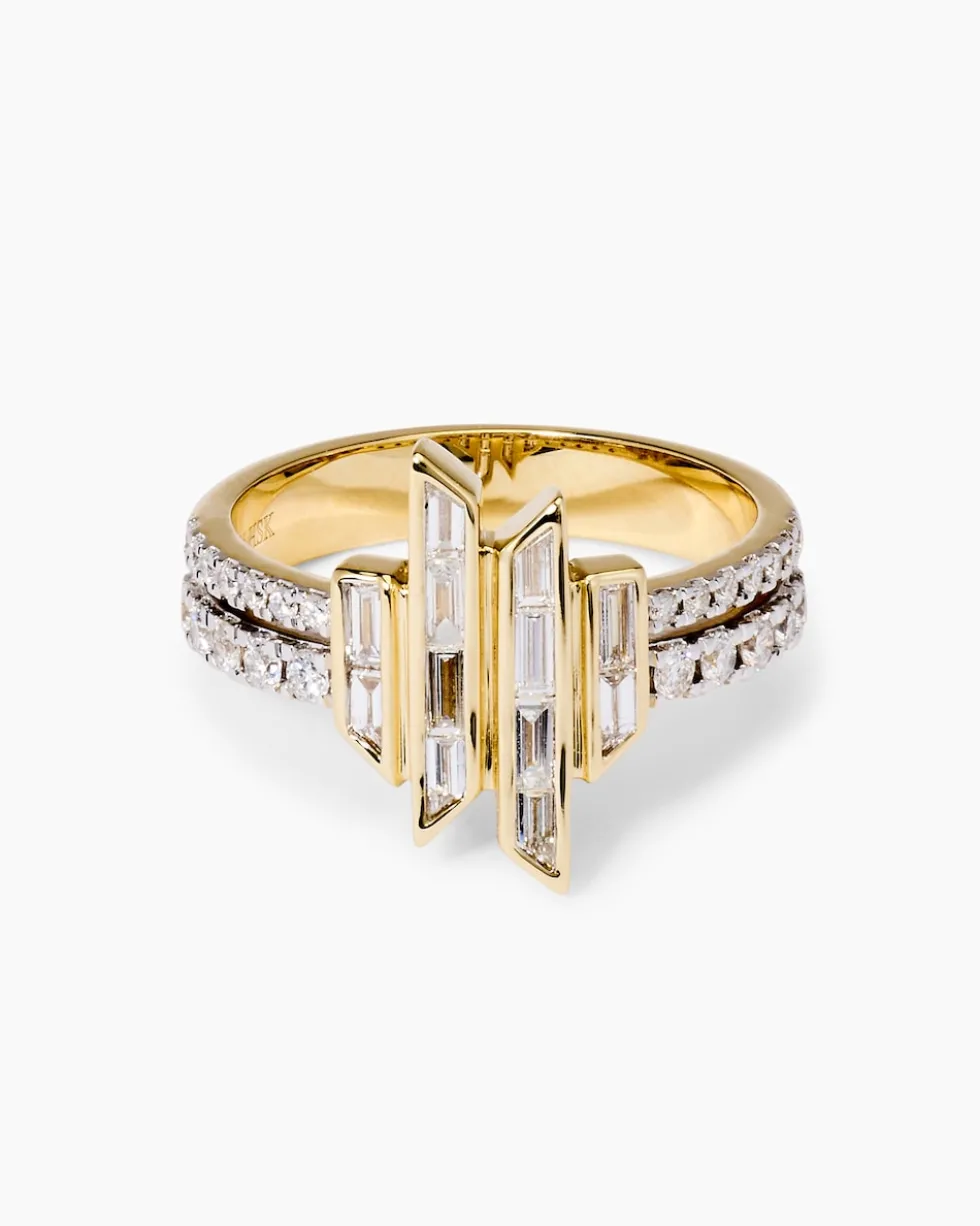 Ring mit Brillanten & Diamanten 0,75 ct