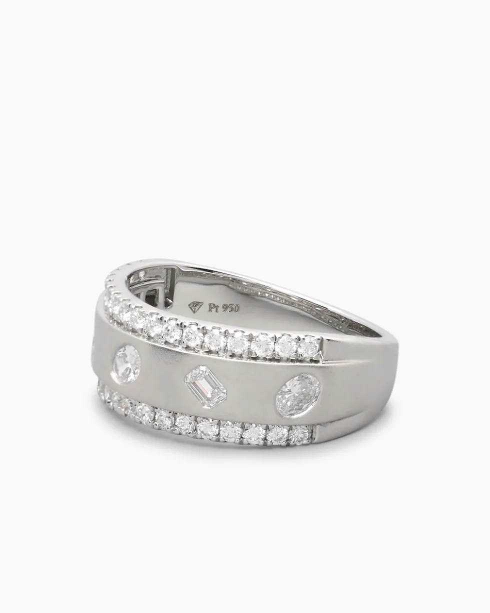 Ring mit Brillanten & Diamanten 1,00 ct