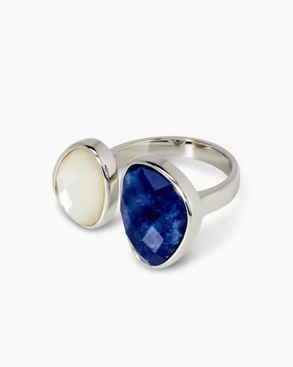 Ring mit Edelsteinen & Perlmutt