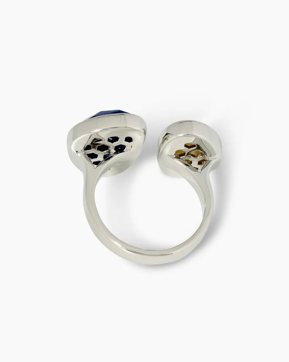 Ring mit Edelsteinen & Perlmutt