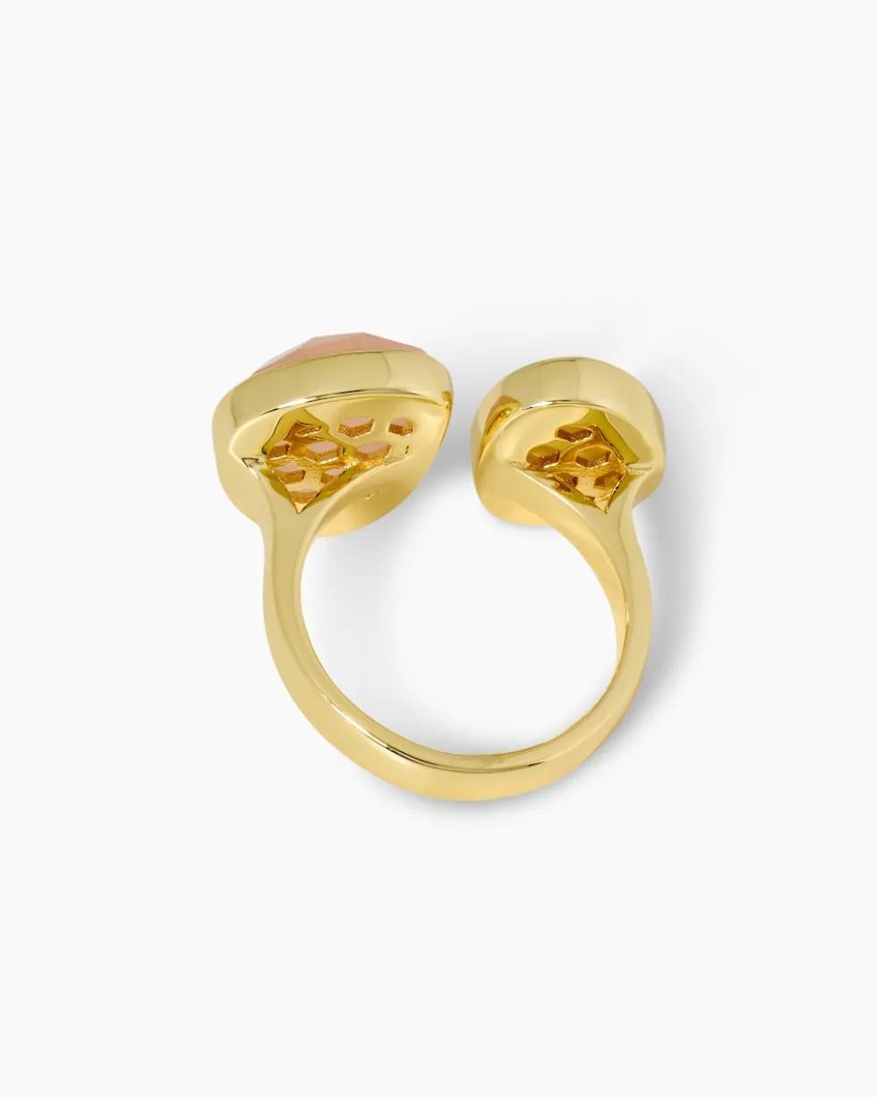Ring mit Edelsteinen & Perlmutt