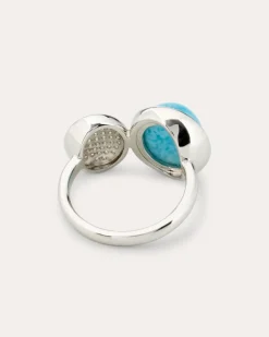 Ring mit Larimar & Zirkon