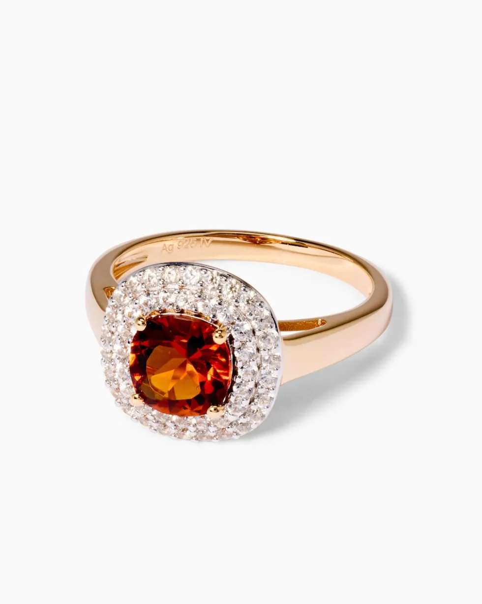 Ring mit Madeira Citrin & Zirkon
