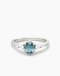 Ring mit Montana Saphir & Brillanten