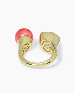 Ring mit Muschelkernperle 10 mm & Zirkonia
