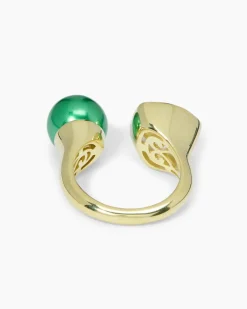 Ring mit Muschelkernperle 10 mm & Zirkonia