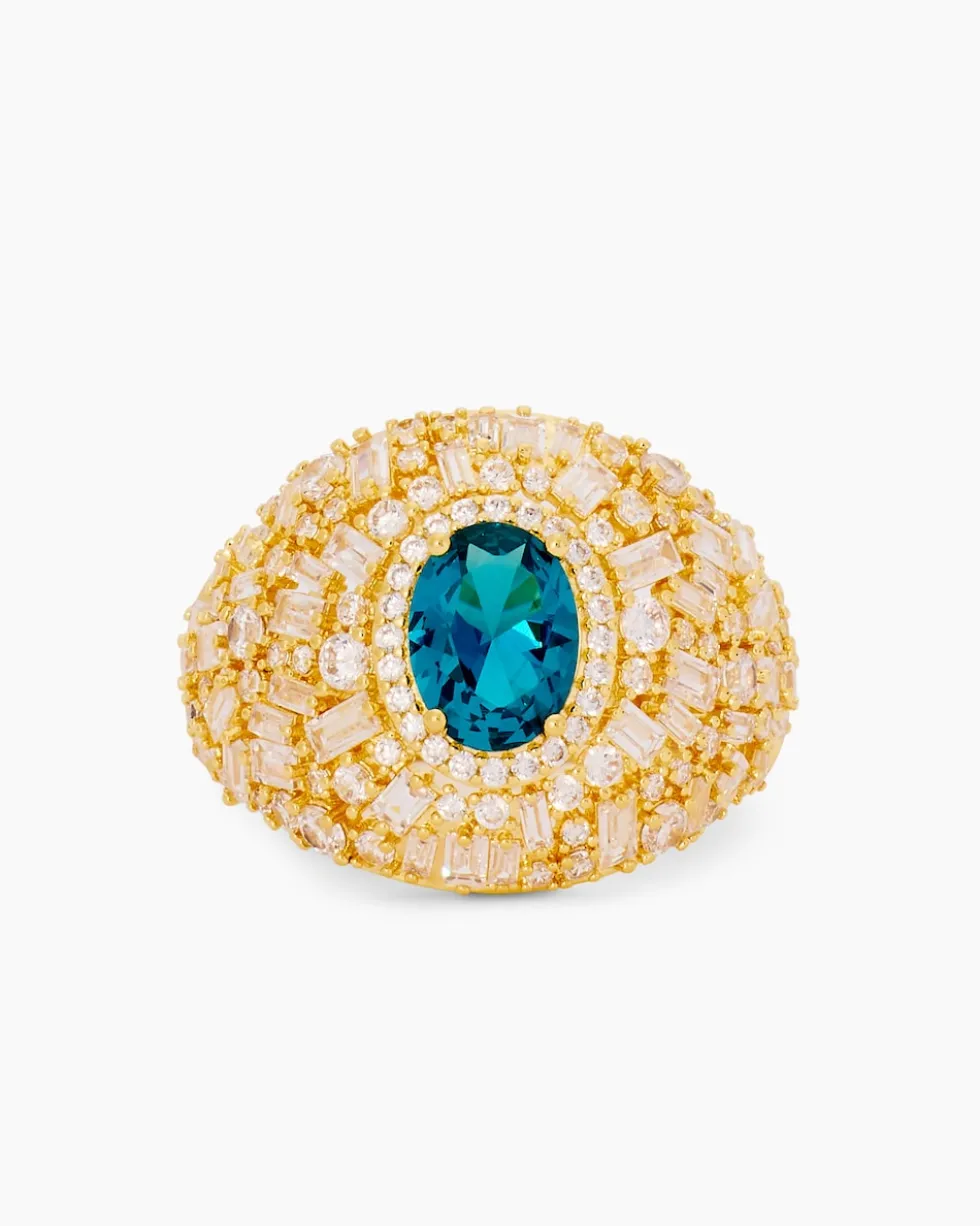 Ring mit Nano-Paraiba und Zirkonia